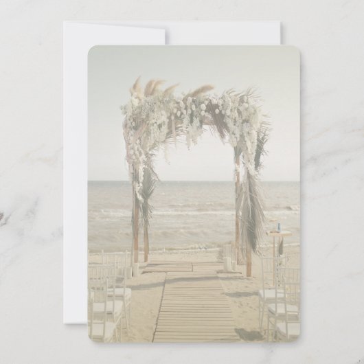 Beach Wedding Arch Kaart (Achterkant)