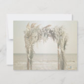 Beach Wedding Arch Rehearsal Dinner Kaart (Achterkant)