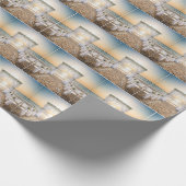 Beach Wedding Arch With Sunset Sky Cadeaupapier (Hoek)