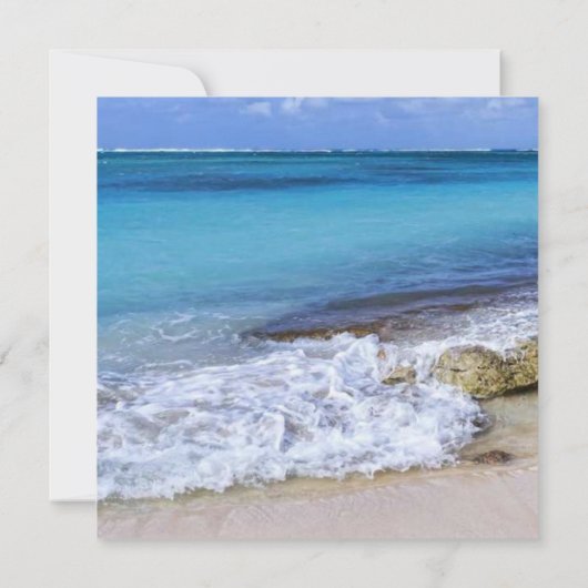 Beach Wedding Bahamas Save the Date (Achterkant)