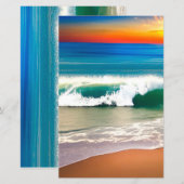 Beach Wedding Beach op Sunset waves zandstrand (Voorkant / Achterkant)