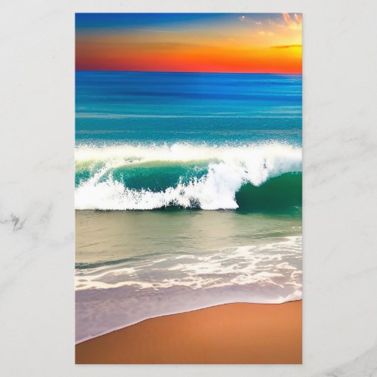 Beach Wedding Beach op Sunset waves zandstrand (Voorkant)