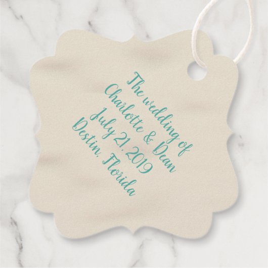 Beach Wedding Bedankjes Labels (Achterkant)