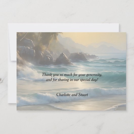 Beach Wedding Bedankkaart (Achterkant)