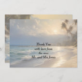 Beach Wedding Bedankkaart (Voorkant / Achterkant)