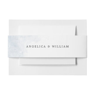 BEACH WEDDING BELLY BANDS | DUSTY BLUE-WATERVERF UITNODIGINGEN WIKKEL