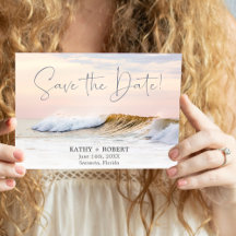 BEACH WEDDING BEWAREN DE DATUM KAART | OCEAN SUNSE