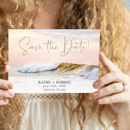 BEACH WEDDING BEWAREN DE DATUM KAART | OCEAN SUNSE