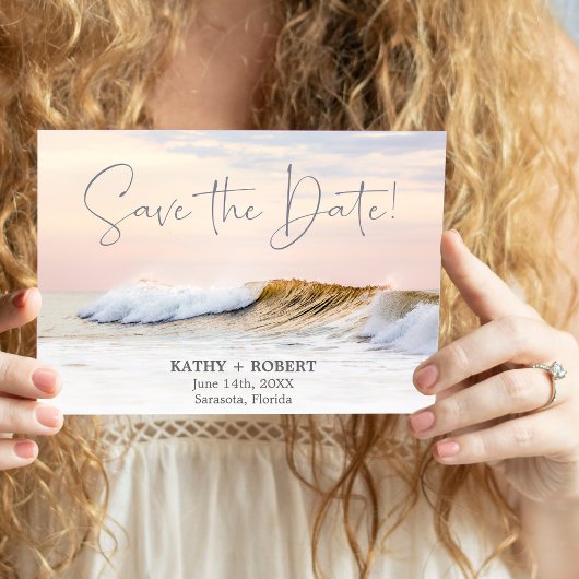 BEACH WEDDING BEWAREN DE DATUM KAART | OCEAN SUNSE