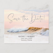 BEACH WEDDING BEWAREN HET DATUM BRIEFKAART | OCEAN (Voorkant)
