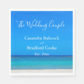 Beach Wedding Blue Ocean Napkins Servet (Voorkant)