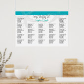 Beach Wedding Blue Starfish Big Seaming Chart Poster (Keuken)