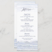 Beach Wedding, Blue White Waterverf Wedding Programmakaart (Voorkant / Achterkant)