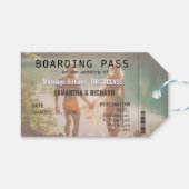 Beach Wedding Boarding Pass Romantic  Cadeaulabel (Voorkant (Horizontaal))