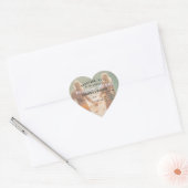 Beach Wedding Boarding Pass Romantic  Hart Sticker (Envelop)