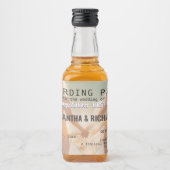 Beach Wedding Boarding Pass Romantic  Likeurfles Etiket (Voorkant)