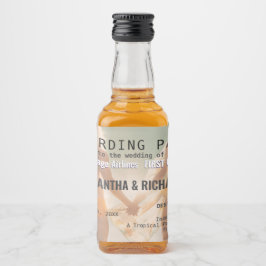 Beach Wedding Boarding Pass Romantic  Likeurfles Etiket