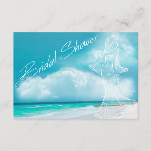 Beach Wedding Bridal Shower Uitnodiging