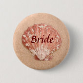 Beach Wedding Bride Button (Voorkant)