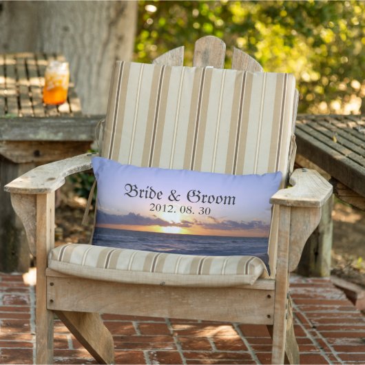 Beach Wedding Bride & Groom Keepomwille Persoonlij Buitenkussen (Stoel)