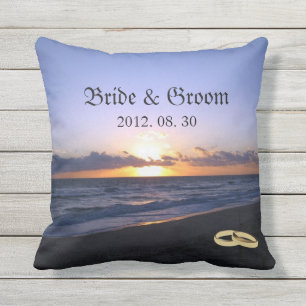 Beach Wedding Bride & Groom Keepomwille Persoonlij Buitenkussen