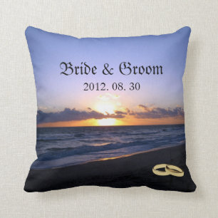 Beach Wedding Bride & Groom Keepomwille Persoonlij Kussen