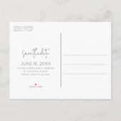Beach Wedding Budget sparen de Datum Aankondigingskaart (Achterkant)