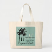 Beach Wedding Canvas tassen Caribbean Palm Trees (Voorkant)