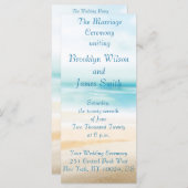 Beach Wedding Ceremony-programma's Programmakaart (Voorkant / Achterkant)