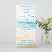 Beach Wedding Ceremony-programma's Programmakaart (Staand voorkant)