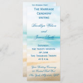 Beach Wedding Ceremony-programma's Programmakaart (Voorkant / Achterkant)