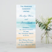 Beach Wedding Ceremony-programma's Programmakaart (Staand voorkant)