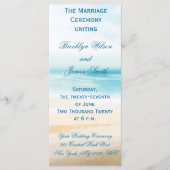 Beach Wedding Ceremony-programma's Programmakaart (Voorkant)