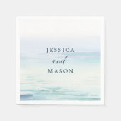 Beach Wedding Cocktail Napkin Servet (Voorkant)