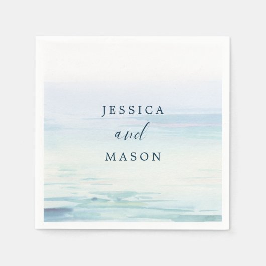 Beach Wedding Cocktail Napkin Servet (Voorkant)