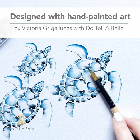 Beach Wedding Cocktail servetten Zee Schildpadden