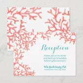 Beach Wedding Coral Reef Reception Kaart (Voorkant / Achterkant)