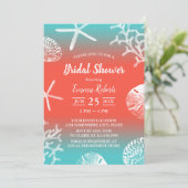 Beach Wedding Coral Reef Vrijgezellenfeest Kaart (Staand voorkant)