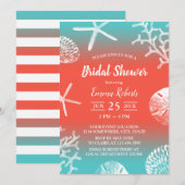 Beach Wedding Coral Reef Vrijgezellenfeest Kaart (Voorkant / Achterkant)