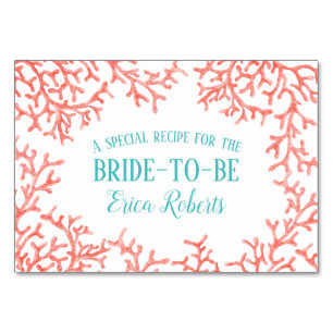 Beach Wedding Coral Reef Vrijgezellenfeest Recept Kaart