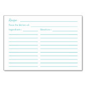 Beach Wedding Coral Reef Vrijgezellenfeest Recept Kaart (Achterkant)