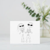 Beach Wedding Couple Briefkaart (Staand voorkant)