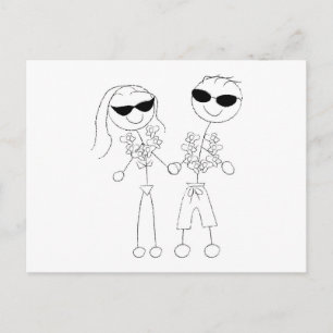 Beach Wedding Couple Briefkaart