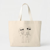 Beach Wedding Couple Grote Tote Bag (Voorkant)