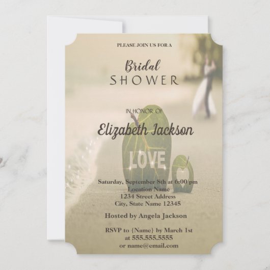 Beach Wedding Couple, Love Vrijgezellenfeest Kaart (Voorkant)