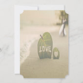 Beach Wedding Couple, Love Vrijgezellenfeest Kaart (Achterkant)