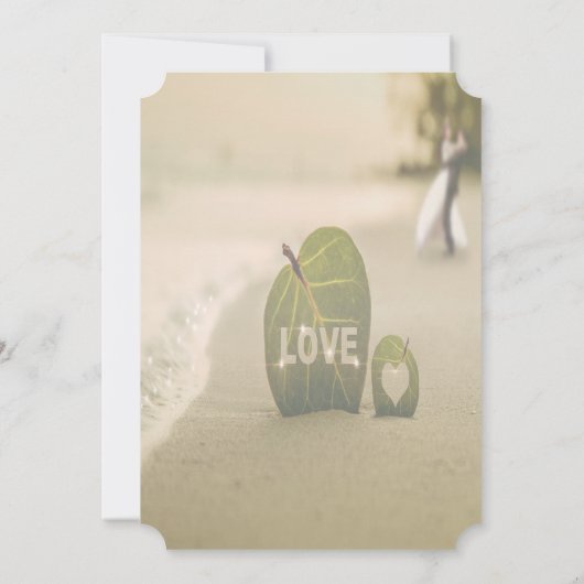 Beach Wedding Couple, Love Vrijgezellenfeest Kaart (Achterkant)