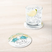 Beach Wedding Custom Drink Coasters Sea Turtles Ronde Kartonnen Onderzetter (Insitu)