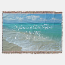 Beach Wedding Custom Personalized Pas getrouwd