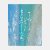 Beach Wedding Custom Personalized Pas getrouwd Fleece Deken (Voorkant)